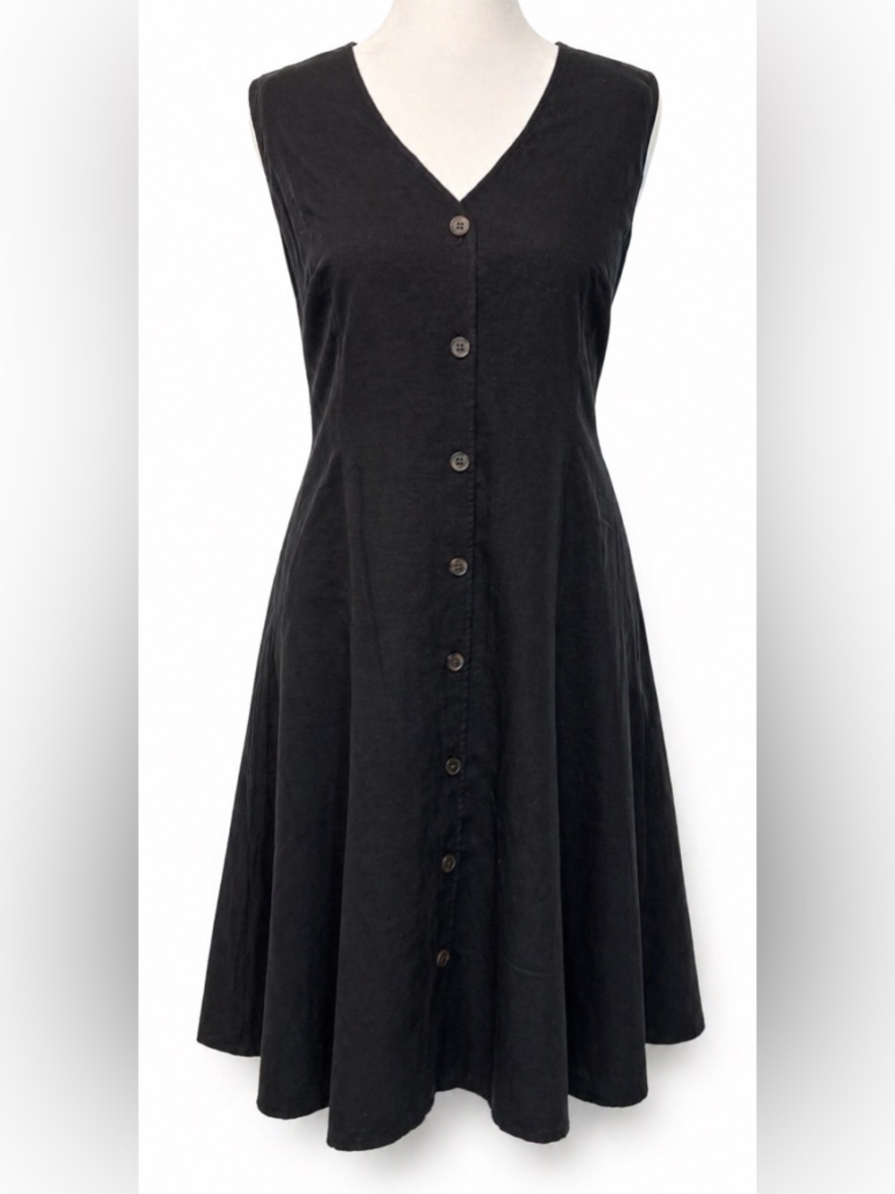 Universal Thread Black Button Front Dress XXL Sleeveless Flowy NWOT